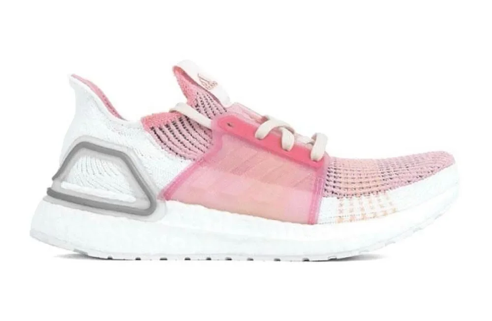 adidas Ultra Boost 19 in True Pink/White women’s size 9.5 athletic sneakers shoe
